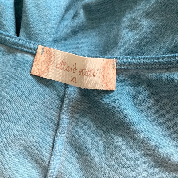 Altar’d State Teal Blue Burnout Top - Picture 6 of 7